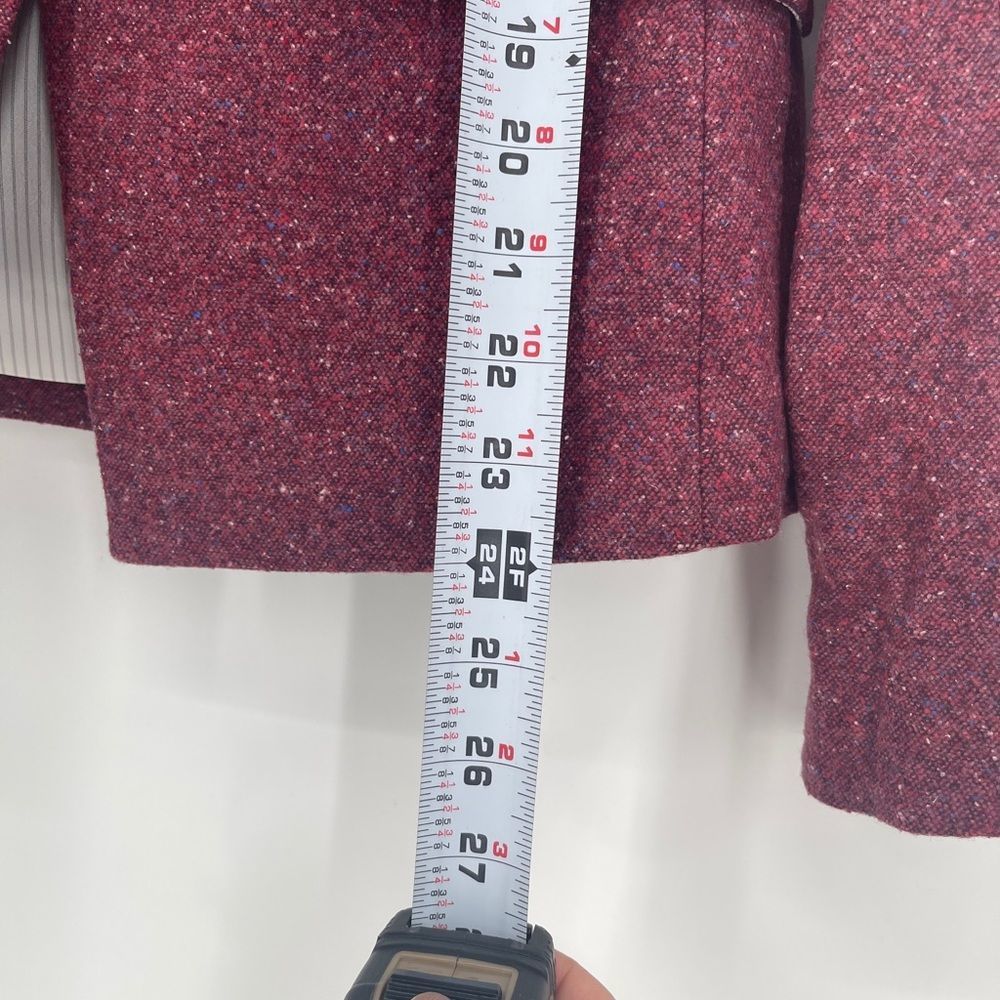 New Veronica Beard I Am Dickey Jacket Blazer Berry Red Pink Size 0 Wool Blend - Picture 14 of 15